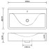 Lavabo de cerámica rectangular con orificio de grifo 60x46