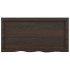 Encimera baño madera maciza tratada marrón oscuro
