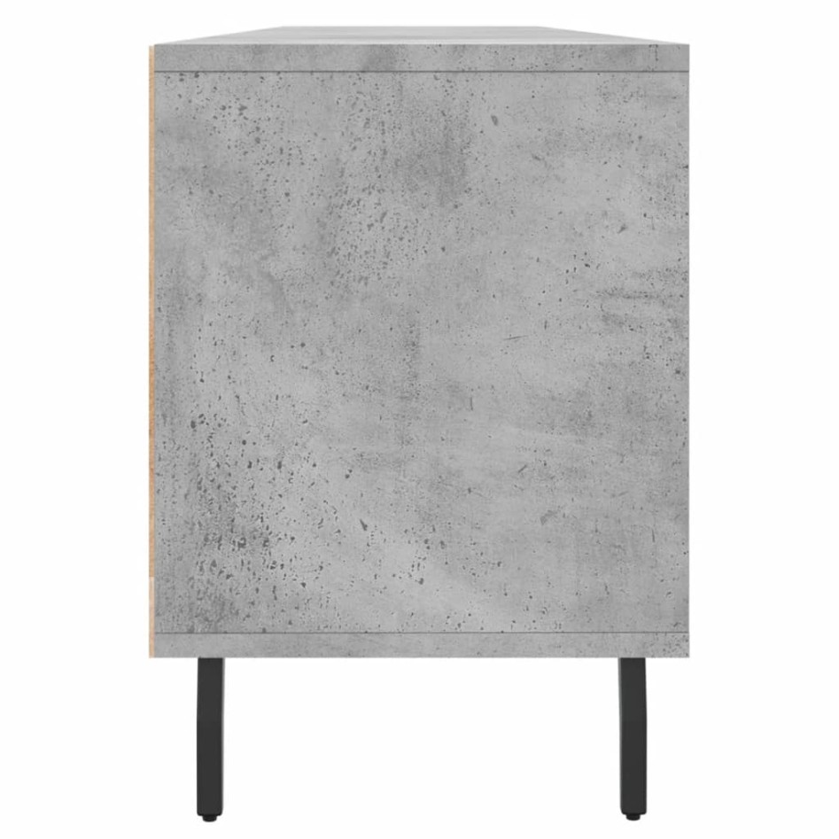 Mueble de TV madera contrachapada gris hormigón 150x30x44,5