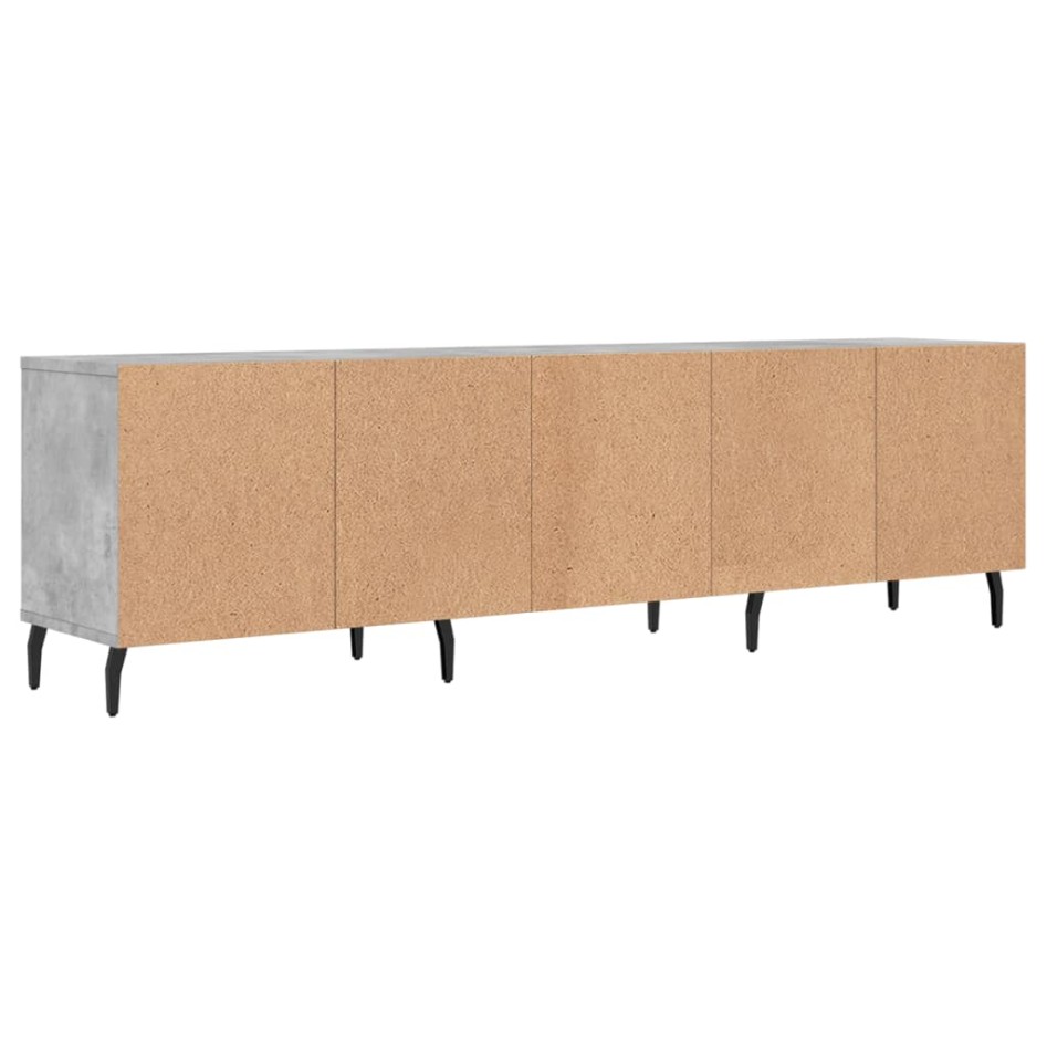 Mueble de TV madera contrachapada gris hormigón 150x30x44,5
