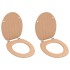 Asiento de inodoro WC 2 uds tapa suave MDF
