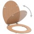 Asiento de inodoro WC 2 uds tapa suave MDF