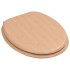 Asiento de inodoro WC 2 uds tapa suave MDF
