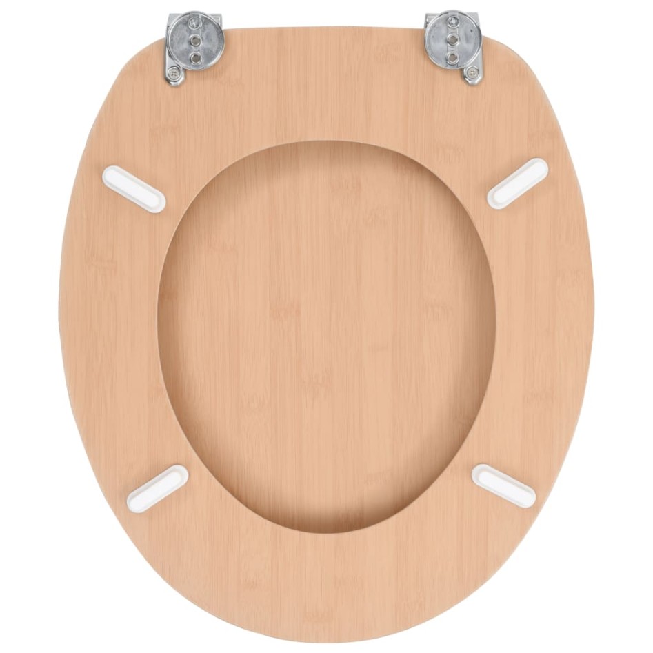 Asiento de inodoro WC 2 uds tapa suave MDF