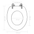Asiento de inodoro WC 2 uds tapa suave MDF
