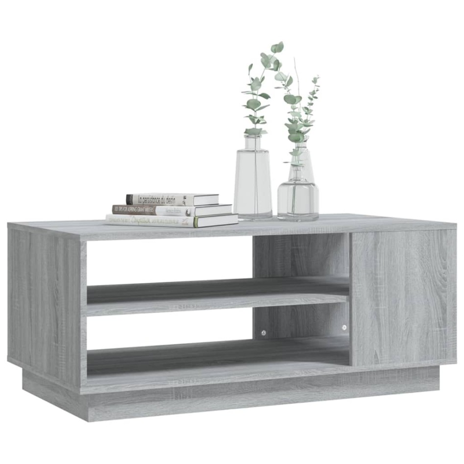 Mesa de centro madera de ingeniería gris Sonoma 102x55x43