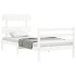 Estructura de cama con cabecero madera maciza