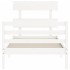 Estructura de cama con cabecero madera maciza