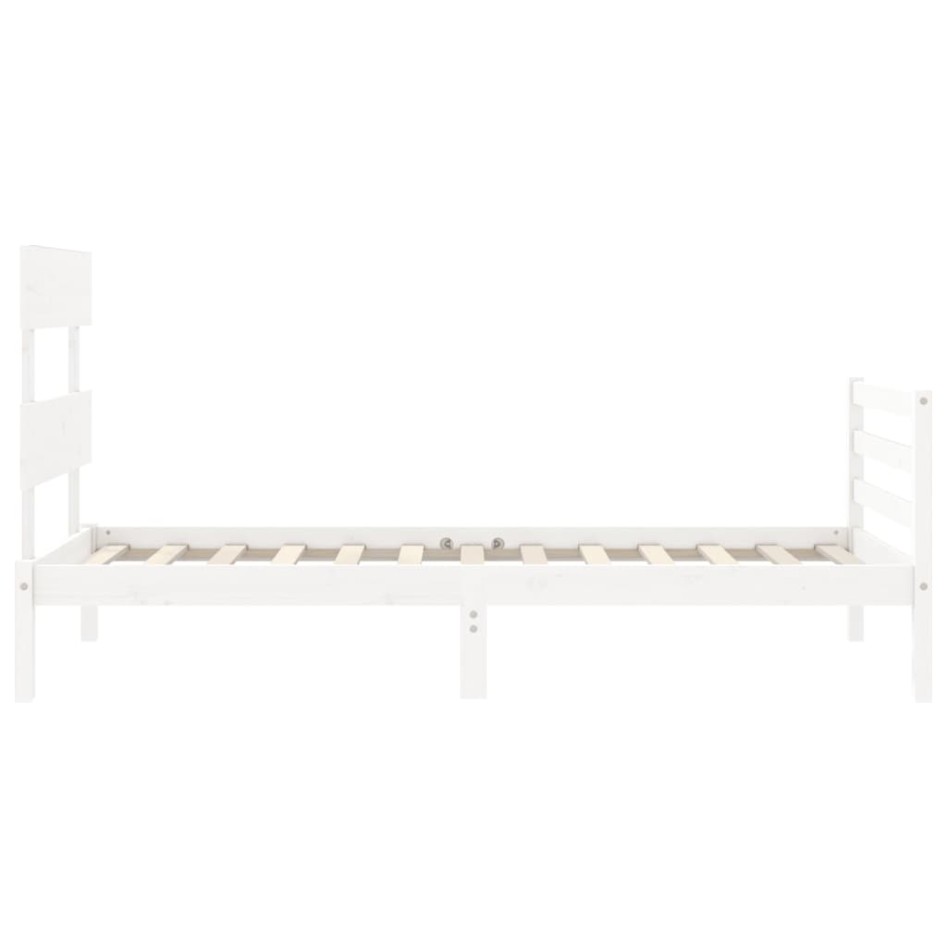 Estructura de cama con cabecero madera maciza