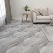 Lamas para suelo autoadhesivas 55 uds PVC gris a rayas 5,11 m²