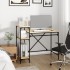 Escritorio con estantes madera contrachapada roble 105x50x90