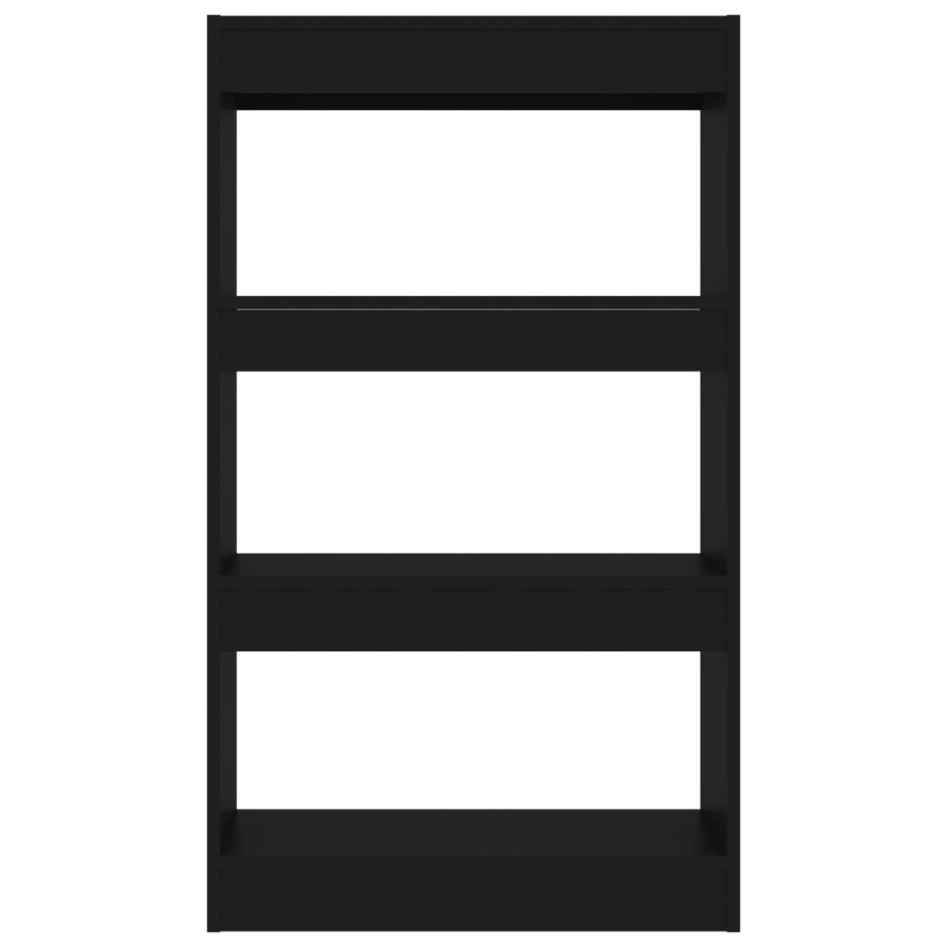 Estantería/divisor madera de ingeniería negro 60x30x103