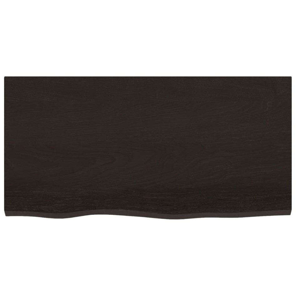 Estante pared madera roble tratada marrón oscuro 80x40x(2-6)