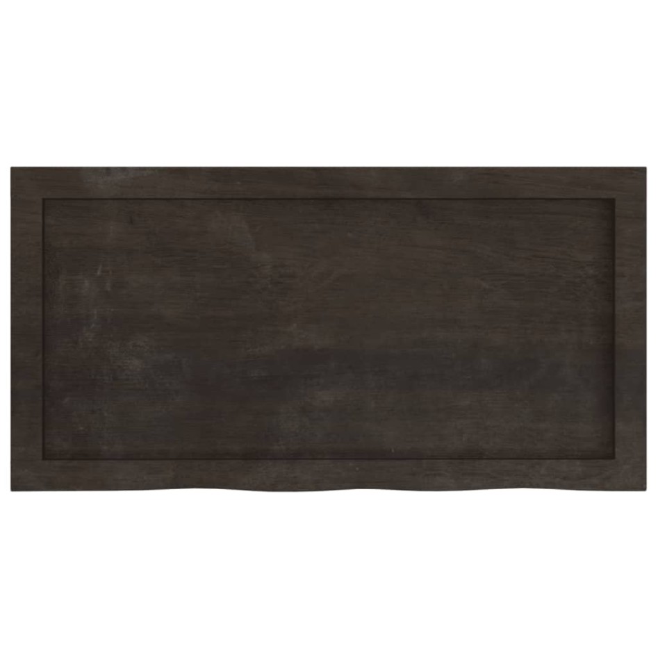Estante pared madera roble tratada marrón oscuro 80x40x(2-6)