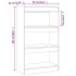 Estantería/divisor madera ingeniería blanco brillo 60x30x103