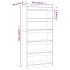 Estantería/divisor madera de ingeniería blanco 80x30x166