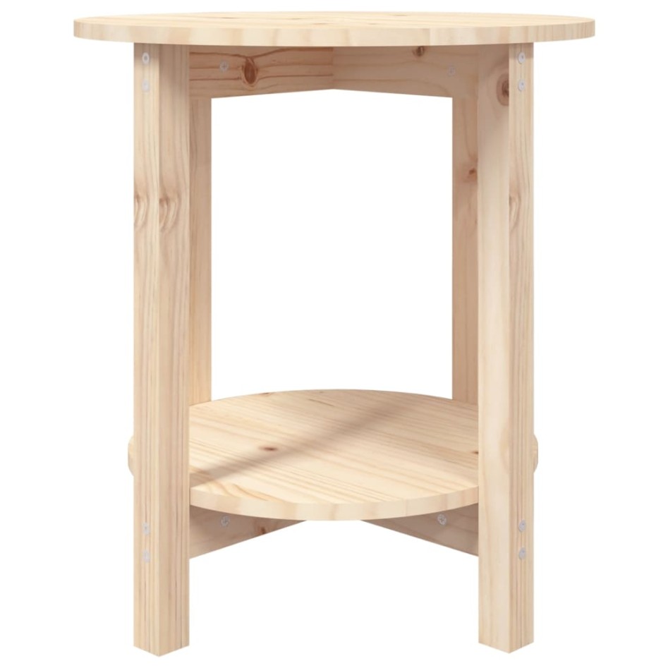 Mesa de centro de madera maciza de pino Ø55x60