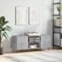 Mueble discos madera contrachapada gris hormigón 121x38x48