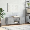 Mueble discos madera contrachapada gris hormigón 121x38x48 cm