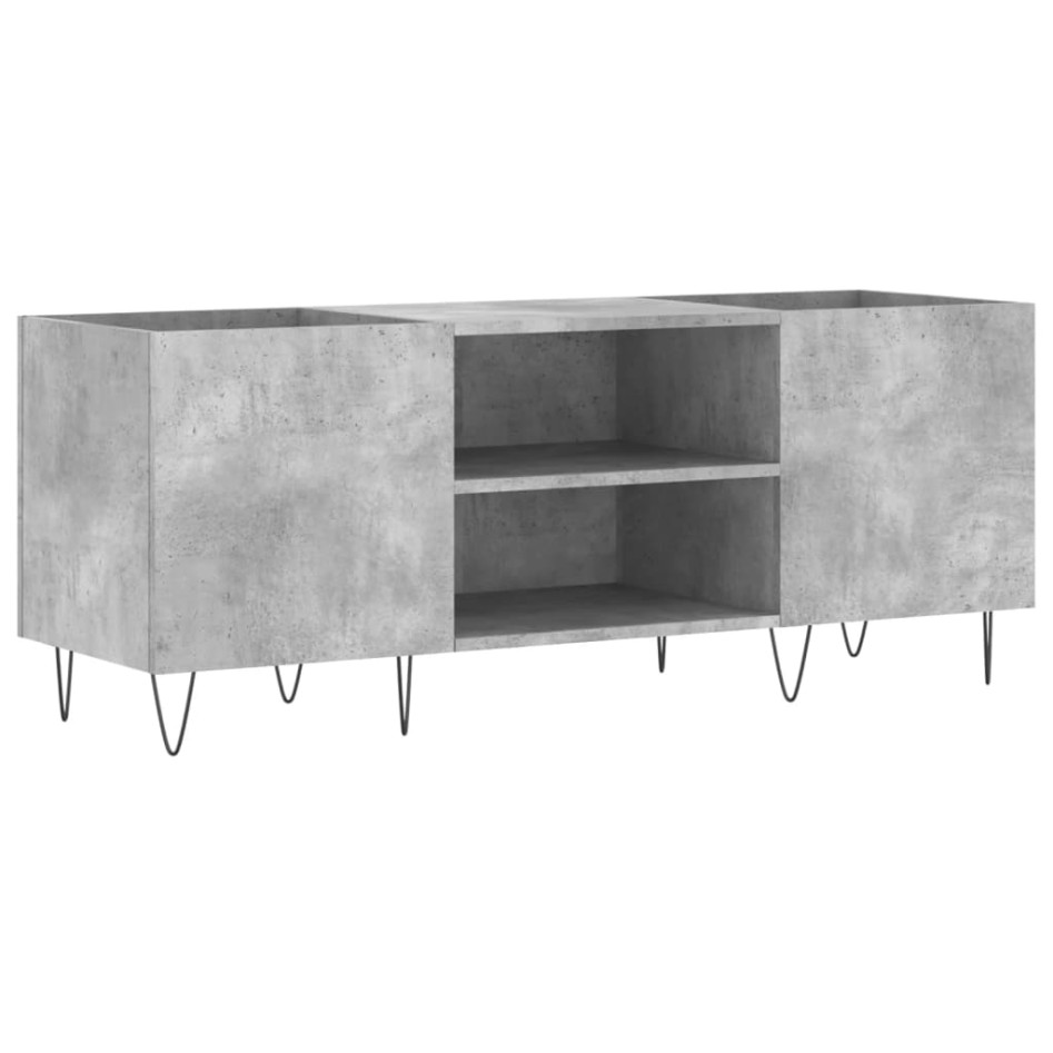 Mueble discos madera contrachapada gris hormigón 121x38x48