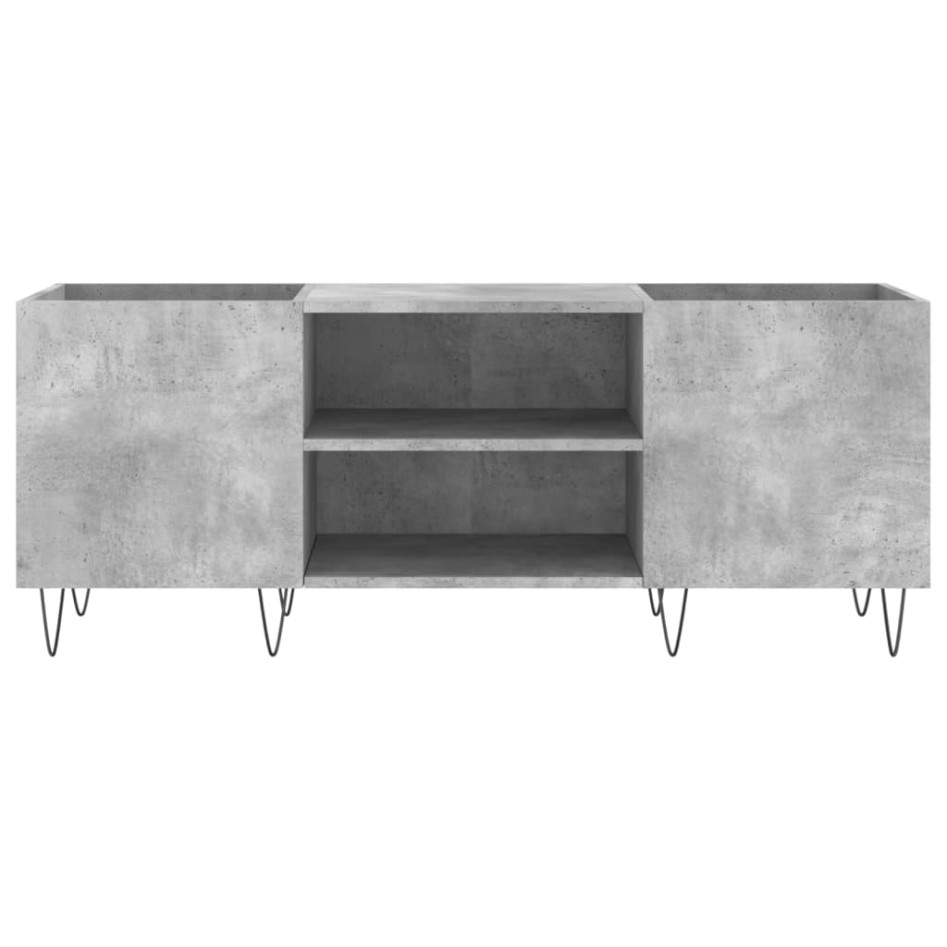 Mueble discos madera contrachapada gris hormigón 121x38x48