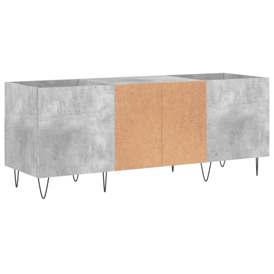 Mueble discos madera contrachapada gris hormigón 121x38x48