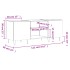 Mueble discos madera contrachapada gris hormigón 121x38x48
