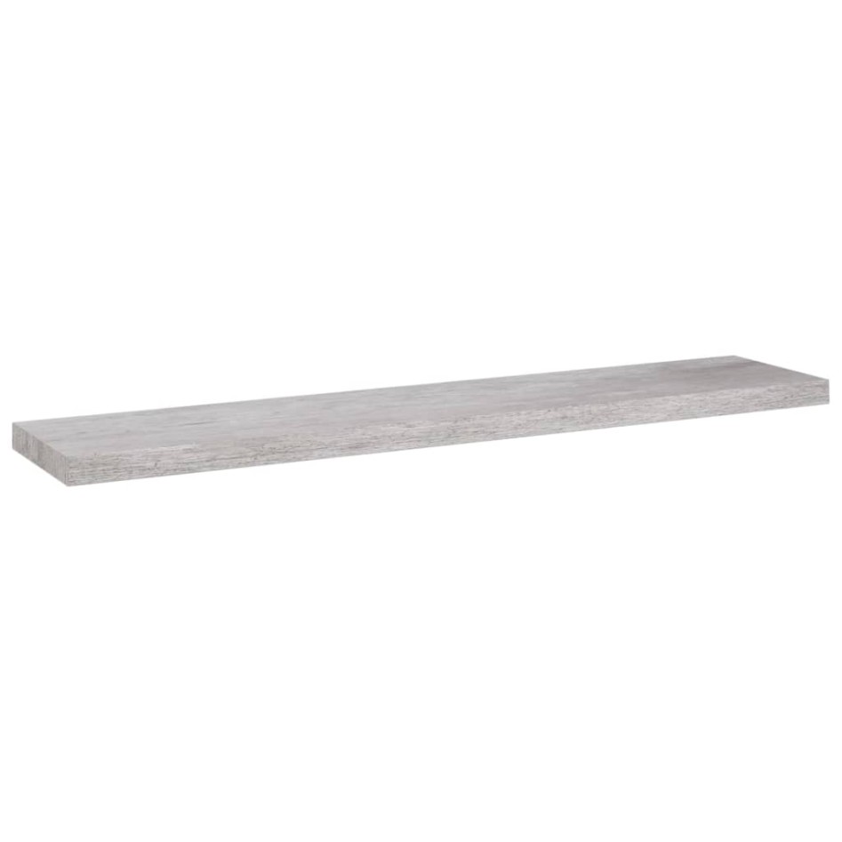 Estante flotante pared 4 uds MDF gris hormigón 120x23,5x3,8