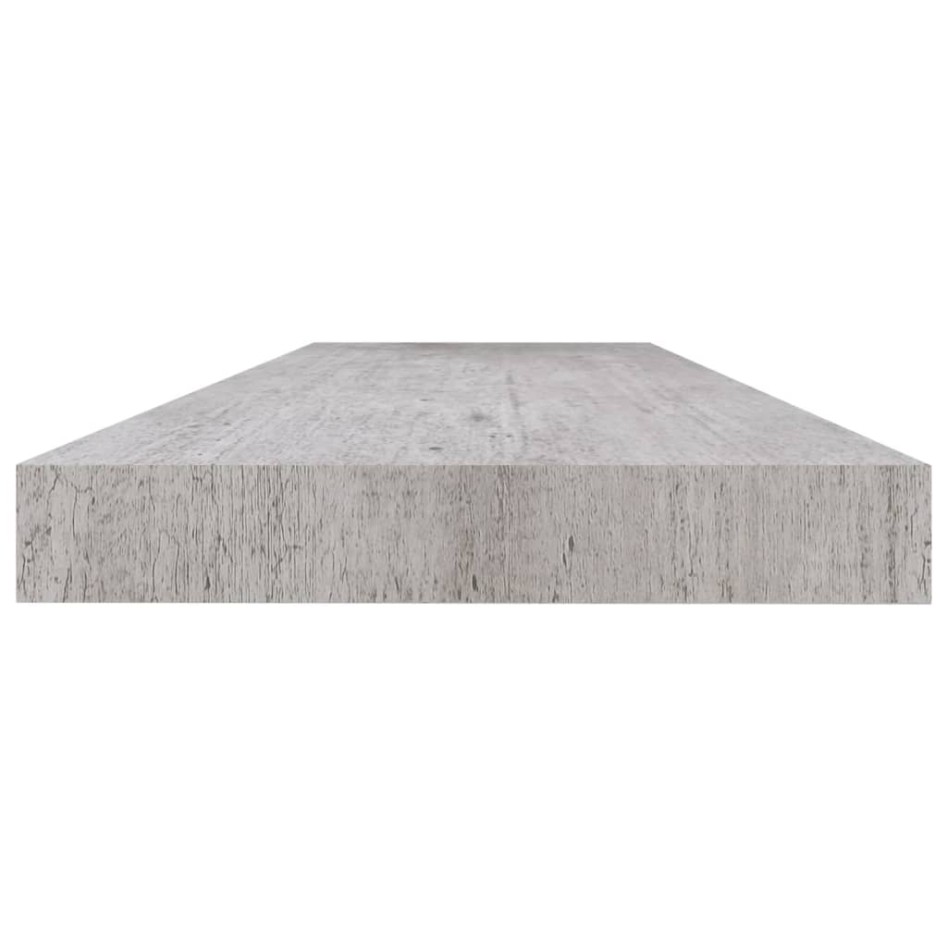 Estante flotante pared 4 uds MDF gris hormigón 120x23,5x3,8