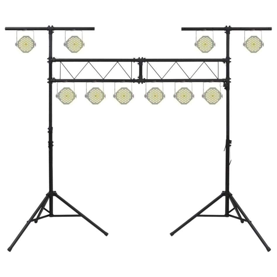 Soporte de luces de acero negro 338x115x(180-300)