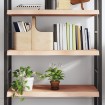 Estante de pared madera maciza roble sin tratar 100x40x(2-6) cm