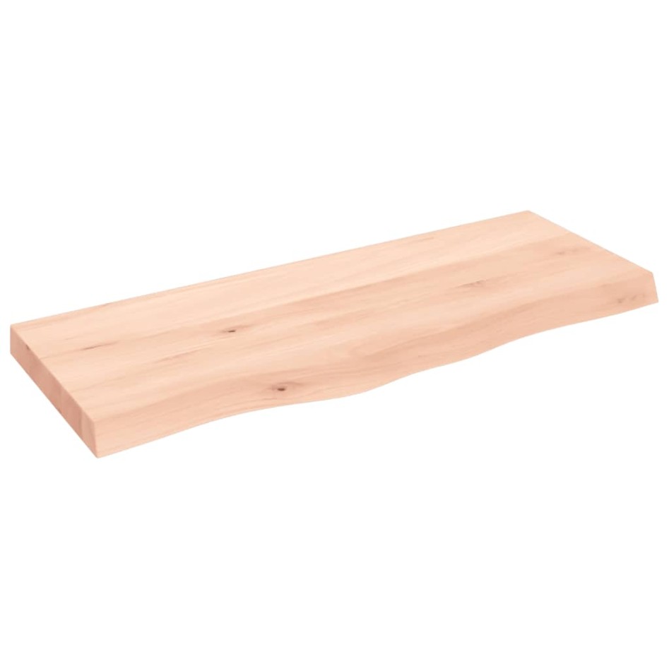 Estante de pared madera maciza roble sin tratar 100x40x(2-6)