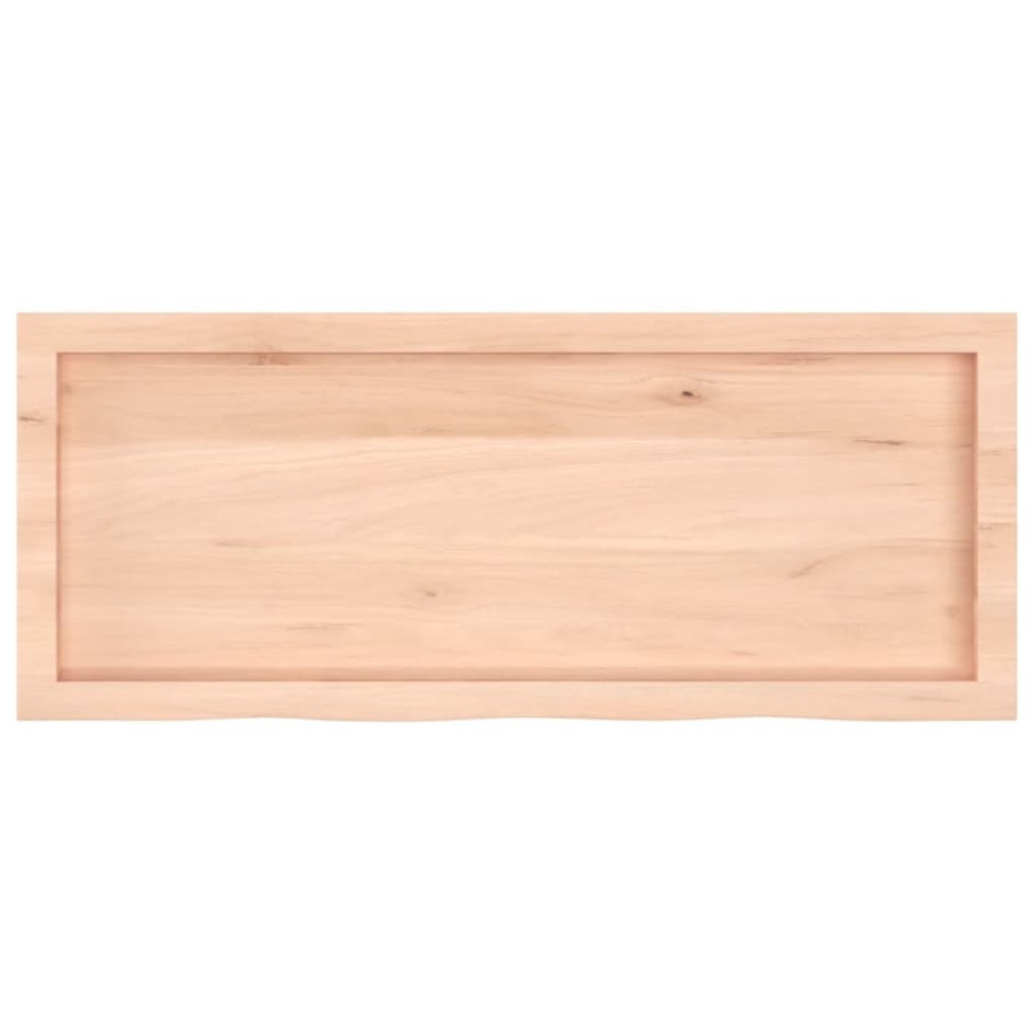 Estante de pared madera maciza roble sin tratar 100x40x(2-6)