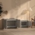 Mueble de TV madera de ingeniería gris ahumado 146,5x35x50