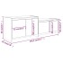 Mueble de TV madera de ingeniería gris ahumado 146,5x35x50