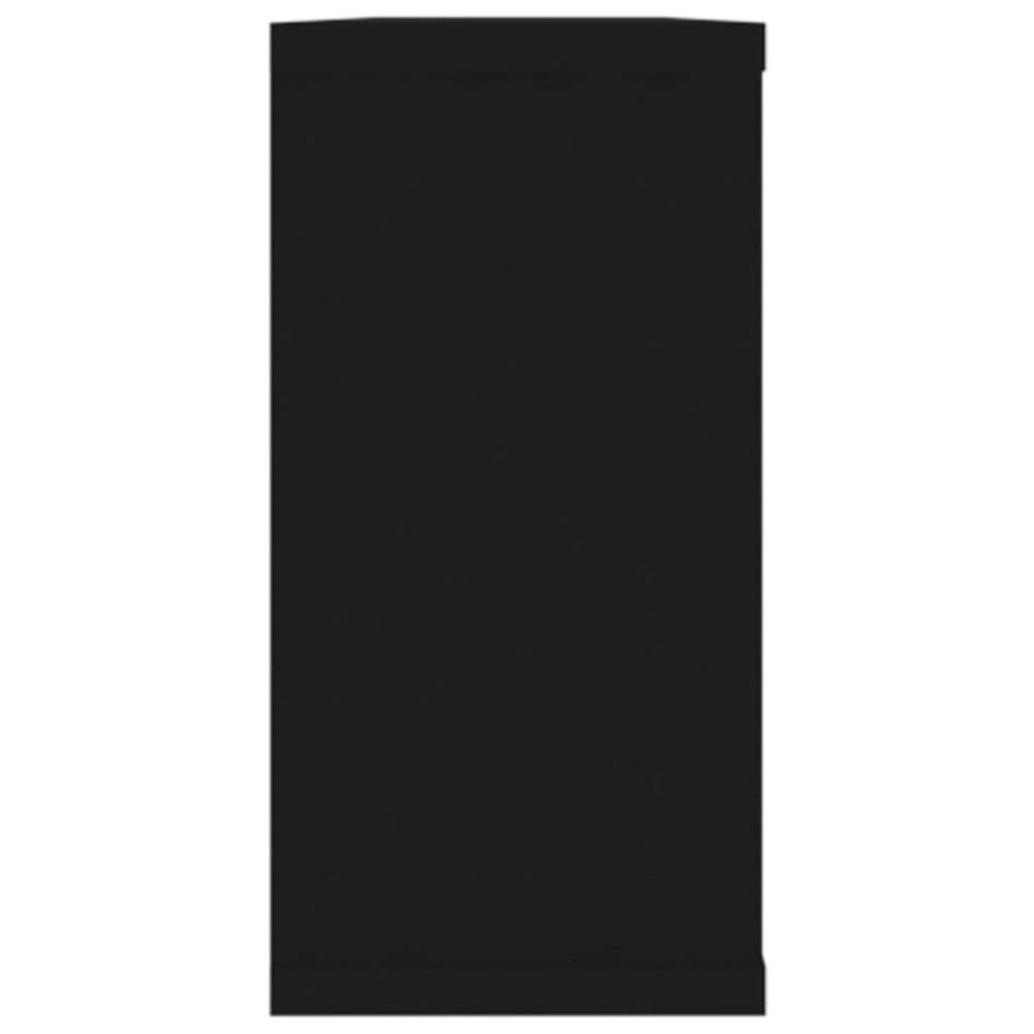 Estantes cubo de pared 4 uds contrachapado negro 100x15x30