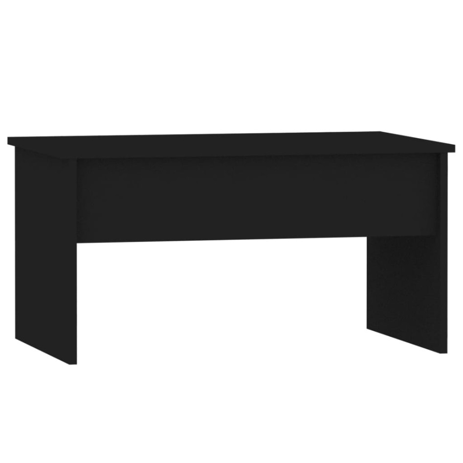 Mesa de centro madera de ingeniería negra 80x50,5x41,5