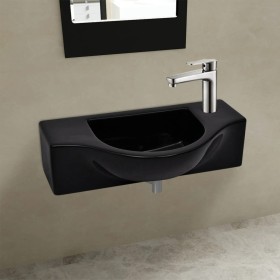 Lavabo de cerámica con orificio de grifo/desagüe