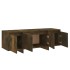 Mueble de TV madera contrachapada roble ahumado 120x30x40,5