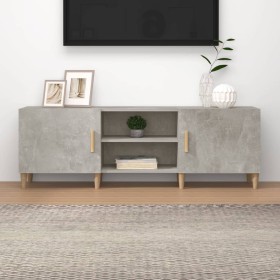 Mueble de TV madera contrachapada gris hormigón 150x30x50