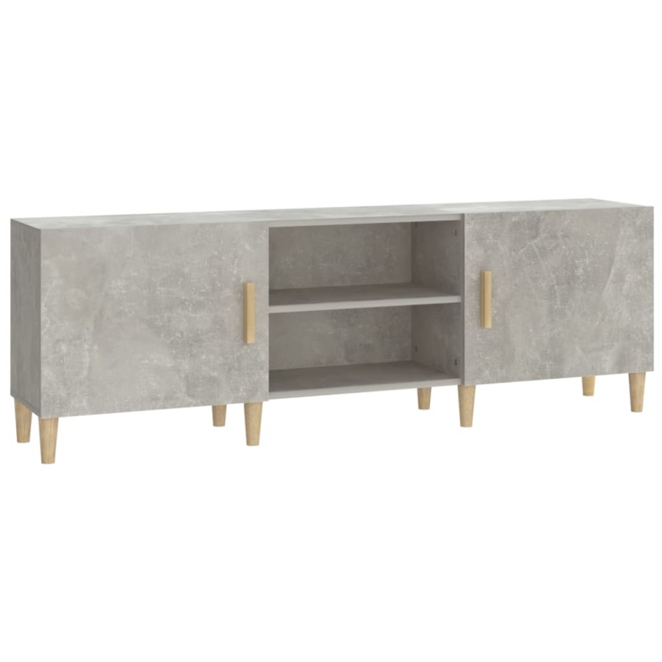 Mueble de TV madera contrachapada gris hormigón 150x30x50
