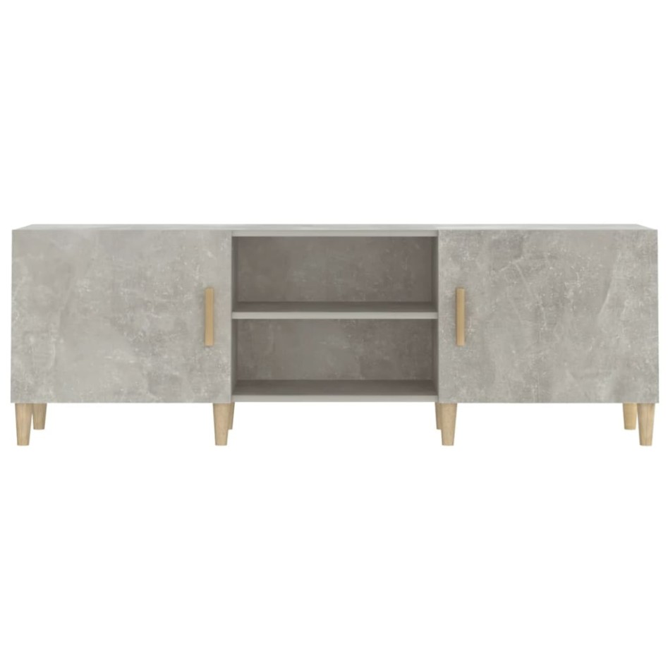 Mueble de TV madera contrachapada gris hormigón 150x30x50
