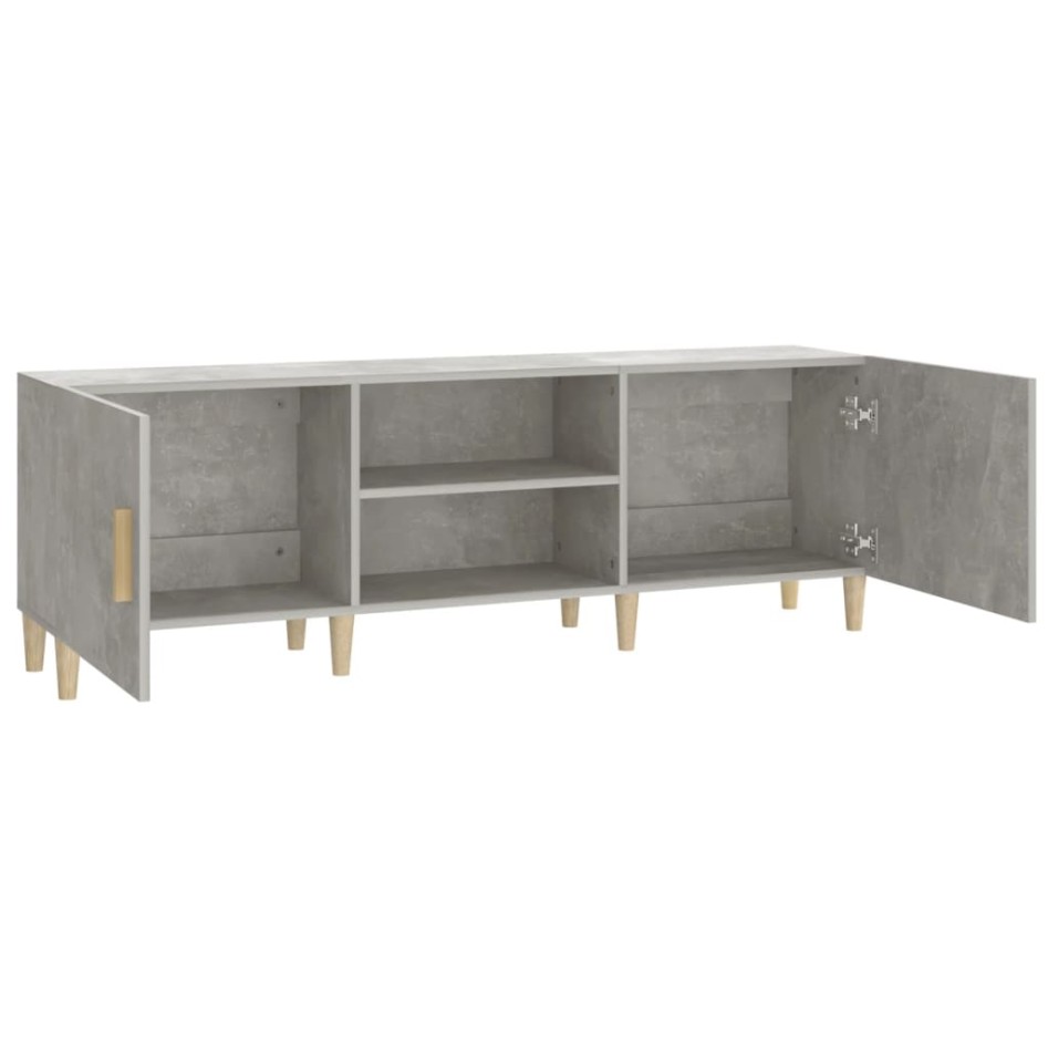 Mueble de TV madera contrachapada gris hormigón 150x30x50