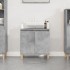Armario de lavabo madera contrachapada gris hormigón