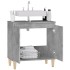 Armario de lavabo madera contrachapada gris hormigón