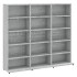 Estantería para CDs madera contrachapada gris 102x23x89,5