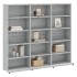 Estantería para CDs madera contrachapada gris 102x23x89,5