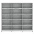 Estantería para CDs madera contrachapada gris 102x23x89,5