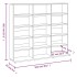 Estantería para CDs madera contrachapada gris 102x23x89,5
