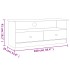 Mueble de TV con cajones ALTA madera maciza pino 100x35x41